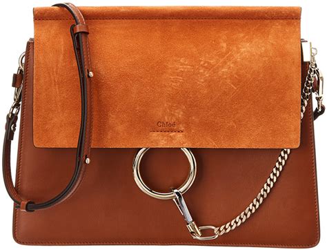 chloe faye porte monnaie|CHLOÉ Faye medium leather and suede shoulder bag .